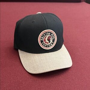 Brixton Black and Cream Logo Hat